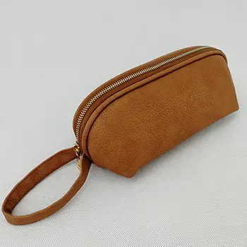 Direct Factory Design Leather Dopp Kit Leather Folding Travel Cute Toiletry Bags